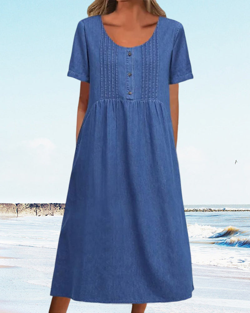 ISABELLA | DENIM MIDI DRESS