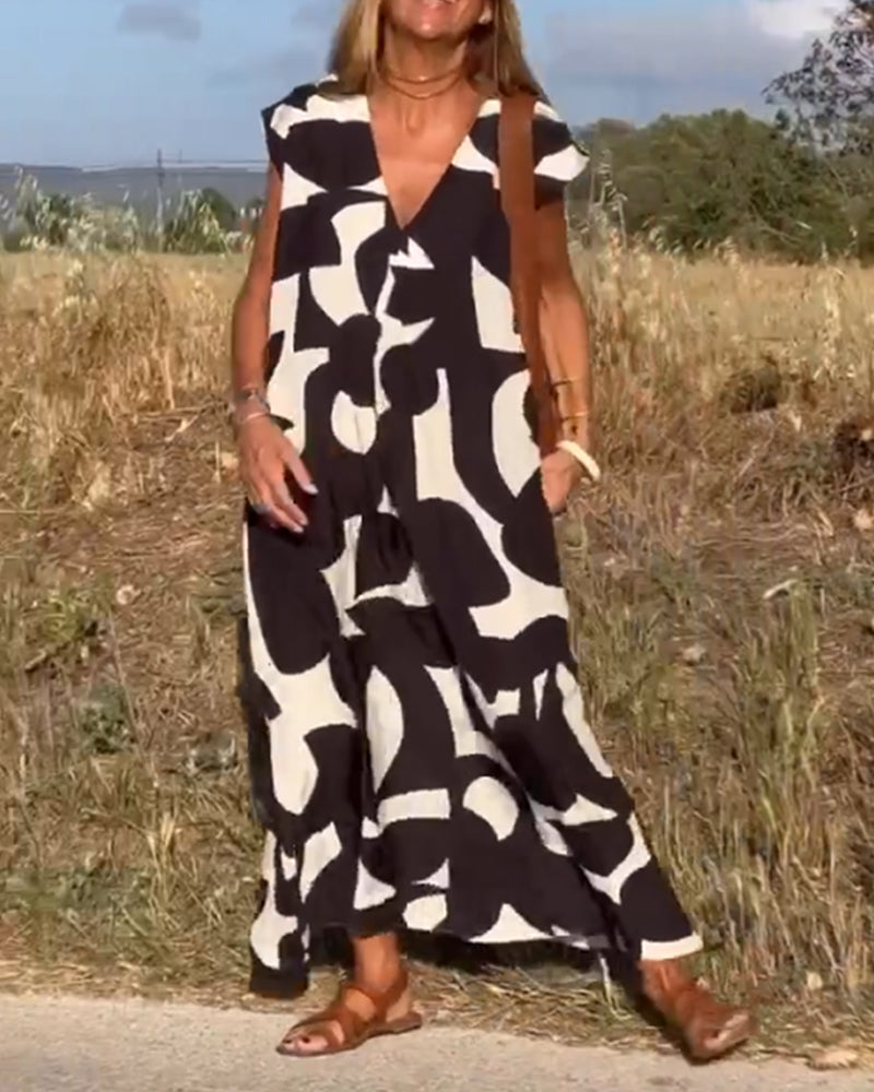 MATILDA | COMFORTABLE MAXI DRESS WITH V-NECK