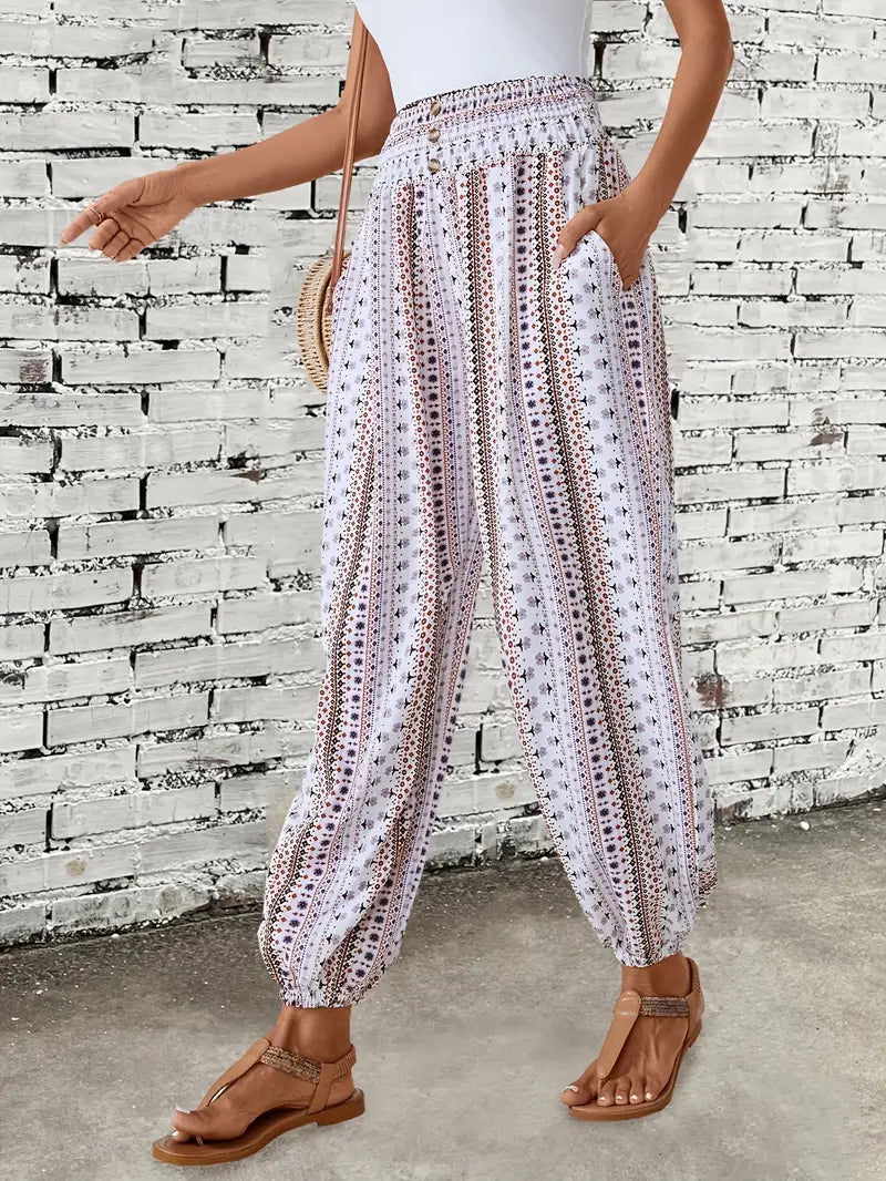 GAELLE | HIGH-WAIST SUMMER PANTS