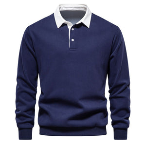 SANTIAGO™ | MEN'S CASUAL AUTUMN SWEATSHIRT WITH LONG SLEEVES AND LAPELS