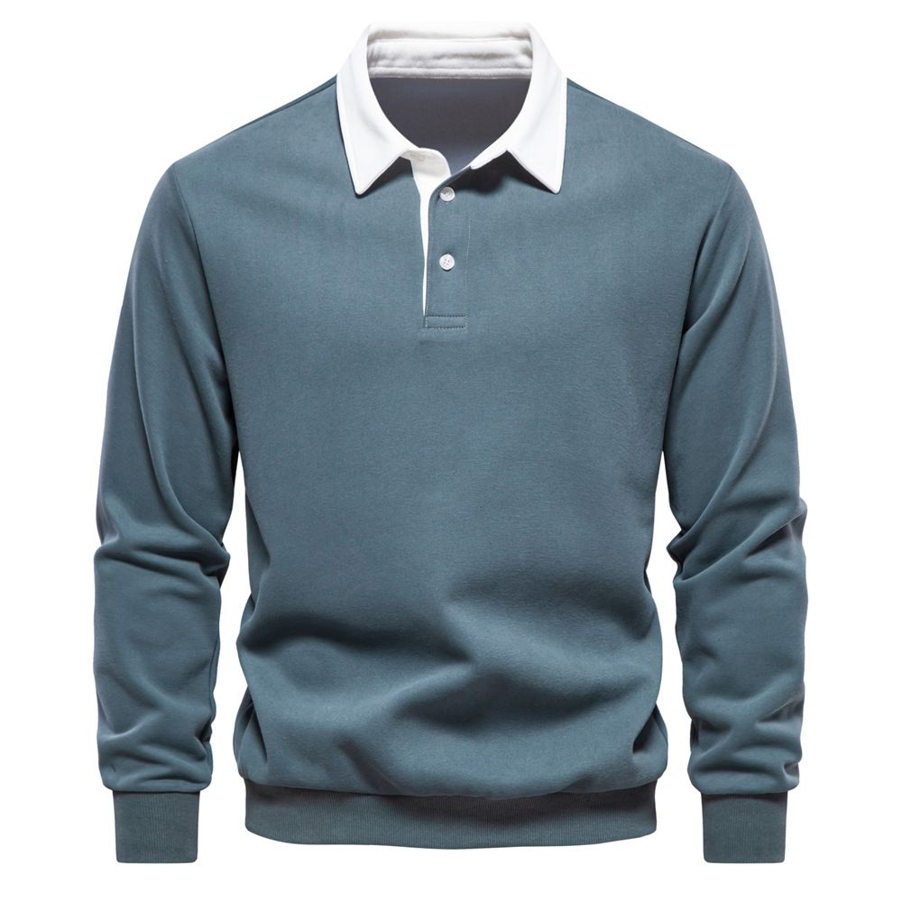 SANTIAGO™ | MEN'S CASUAL AUTUMN SWEATSHIRT WITH LONG SLEEVES AND LAPELS